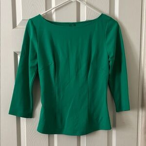 Pinup Couture Vibrant Green Sabrina Long Sleeve Medium Top